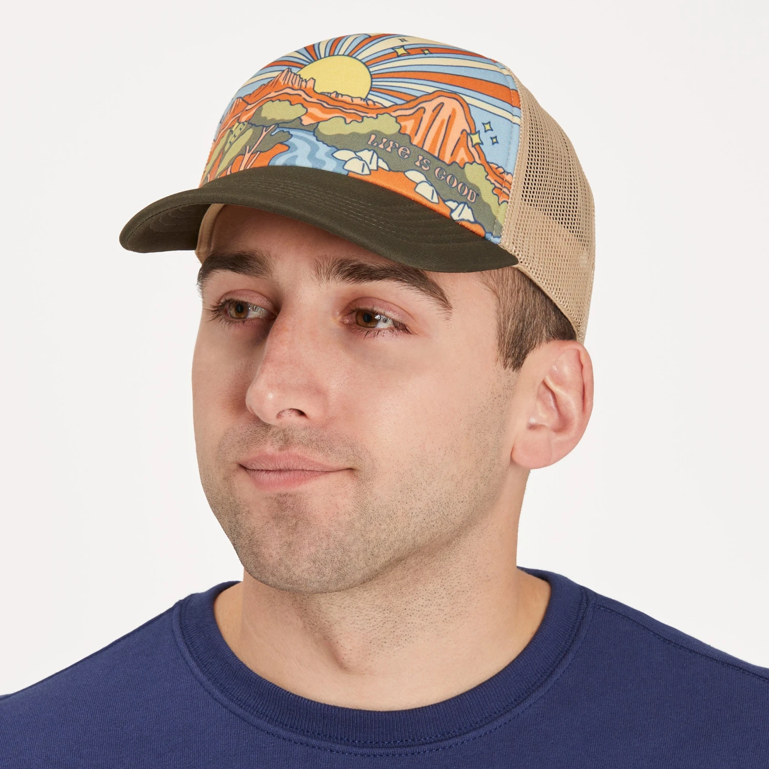 Adult Unisex Canyon Scene Trucker Hat 1 Adult Unisex Canyon Scene Trucker Hat