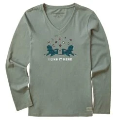 Women's Adirondacks I Like It Here Fall Long Sleeve Crusher Vee 6 Women's Adirondacks I Like It Here Fall Long Sleeve Crusher Vee -LIFE IS GOOD SHOP 99917 1