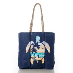 Beach Scene Turtle Sea Bags Tote